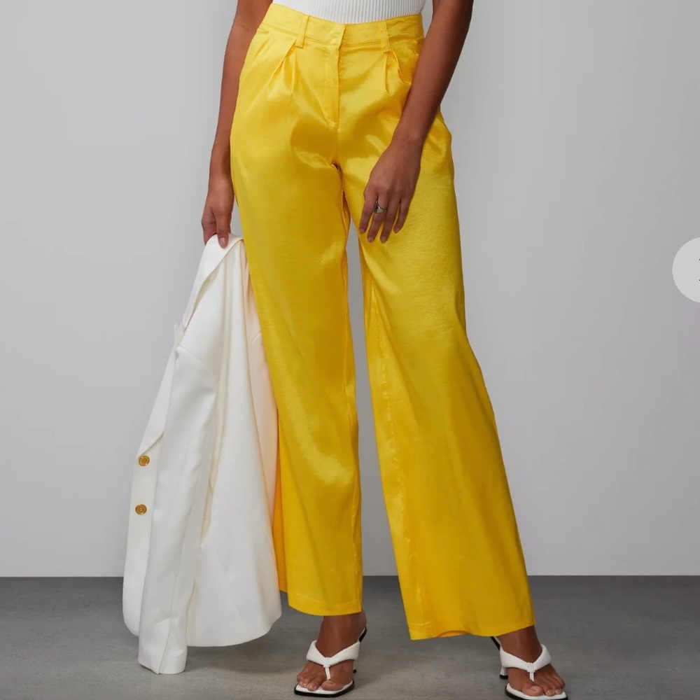 NWT Wide Leg Taffeta Trouser